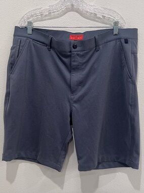 Halsey Sport Activewear Chino Shorts Mens Sz 40 Blue Comfort Golf Preppy Casual